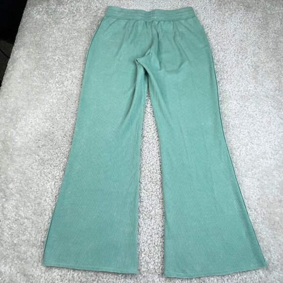 Sundry The Sunnyside Waffle Knit Wide Leg Pants Green - Picture 2 of 6
